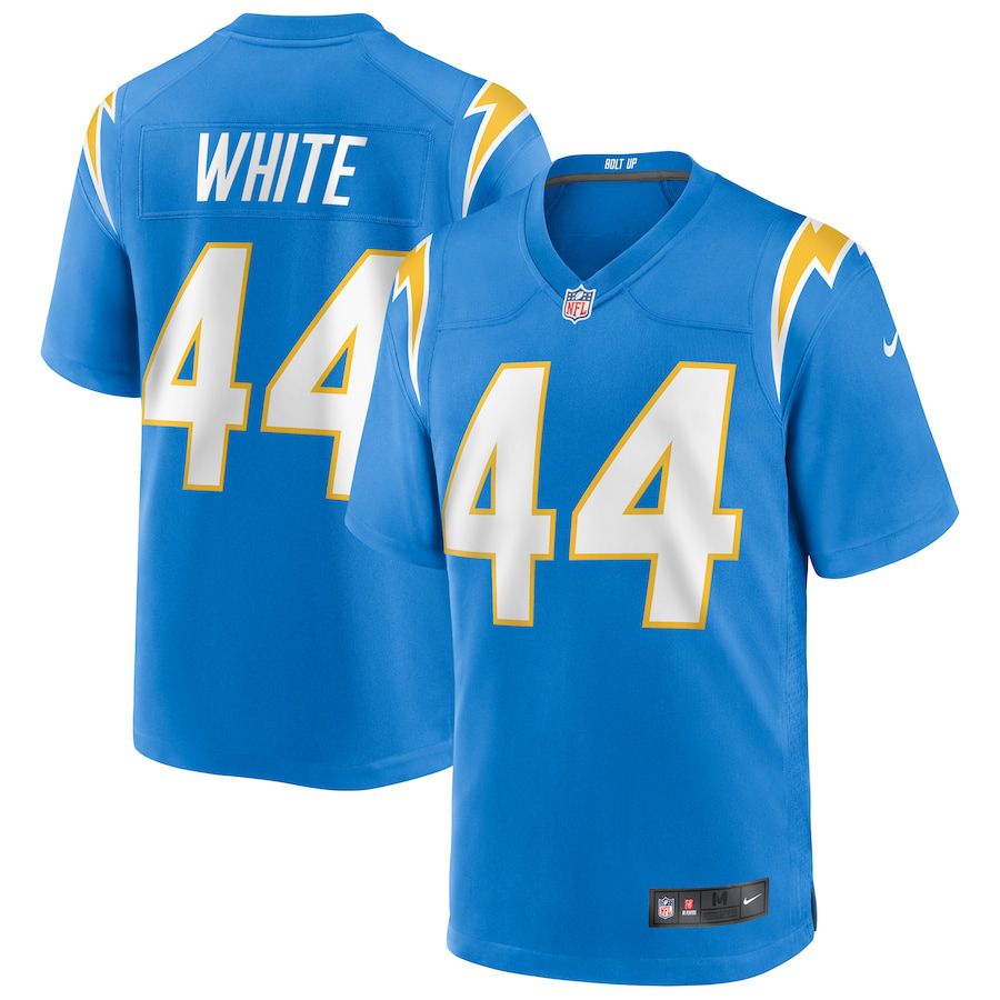 Men Los Angeles Chargers #44 Kyzir White Nike Powder Blue Game NFL Jersey